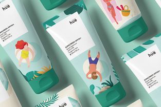 Hue Cosmetics 一种新颖的天然护肤品包装系列产品